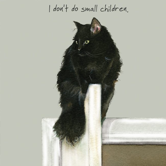 Cat greeting card - Small children