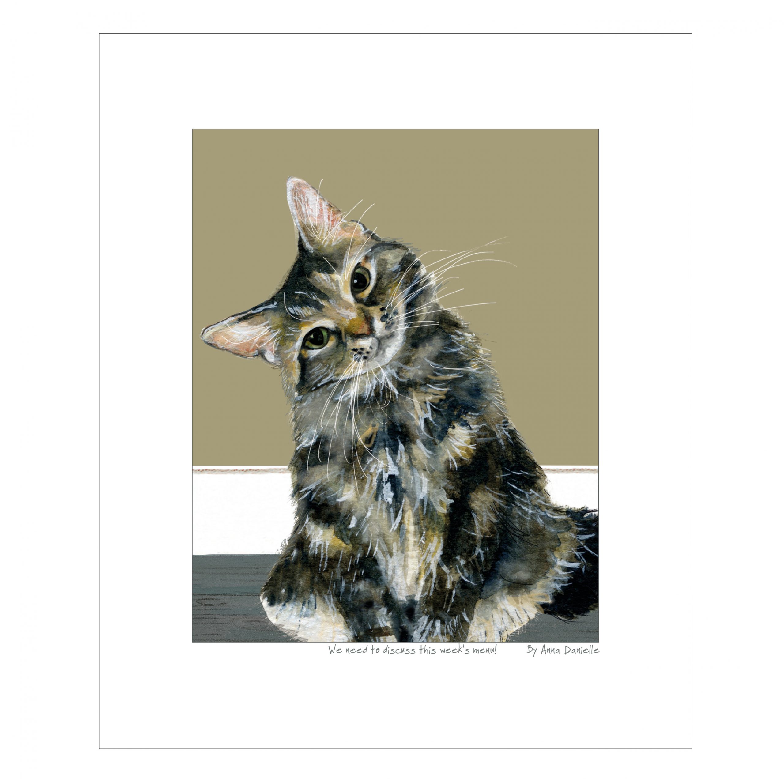 Tabby Cat Art Print | Menu