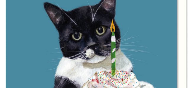 Cupcake Cat Birthday Card