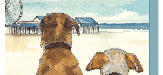 Beach Rescue Dogs Card | Growing old together anniversary card