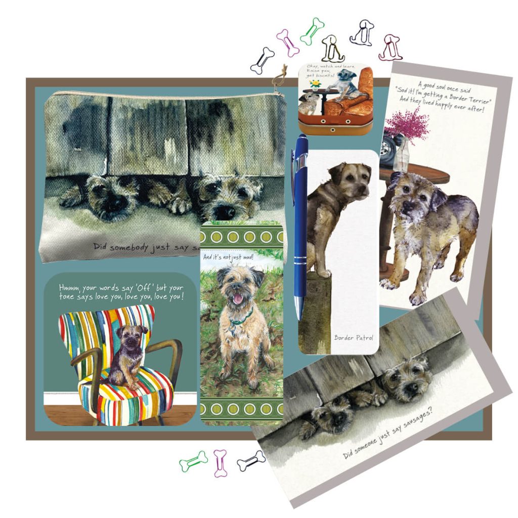 Border Terrier Letterbox Gift Set