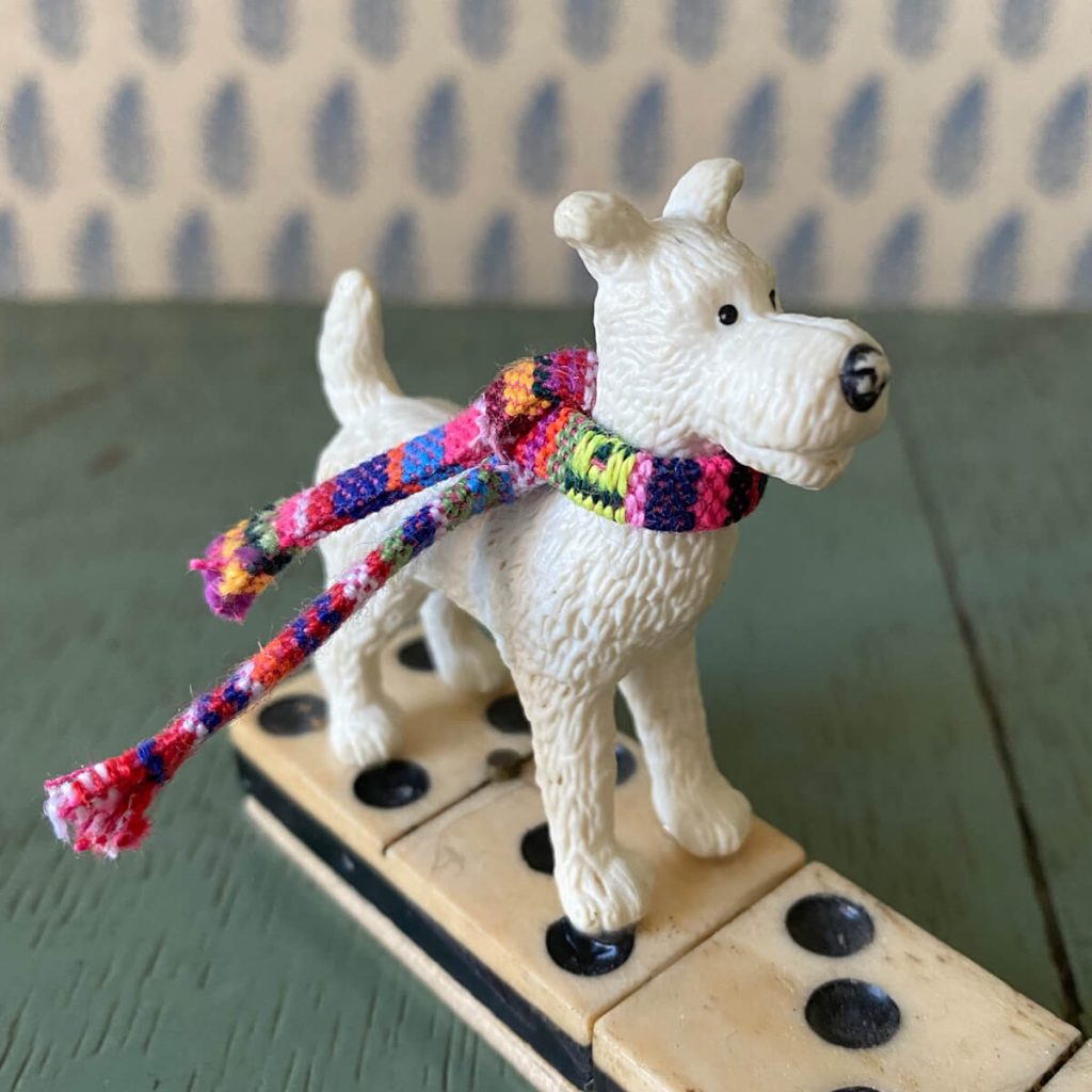 Snowy Dog Vintage Collectible