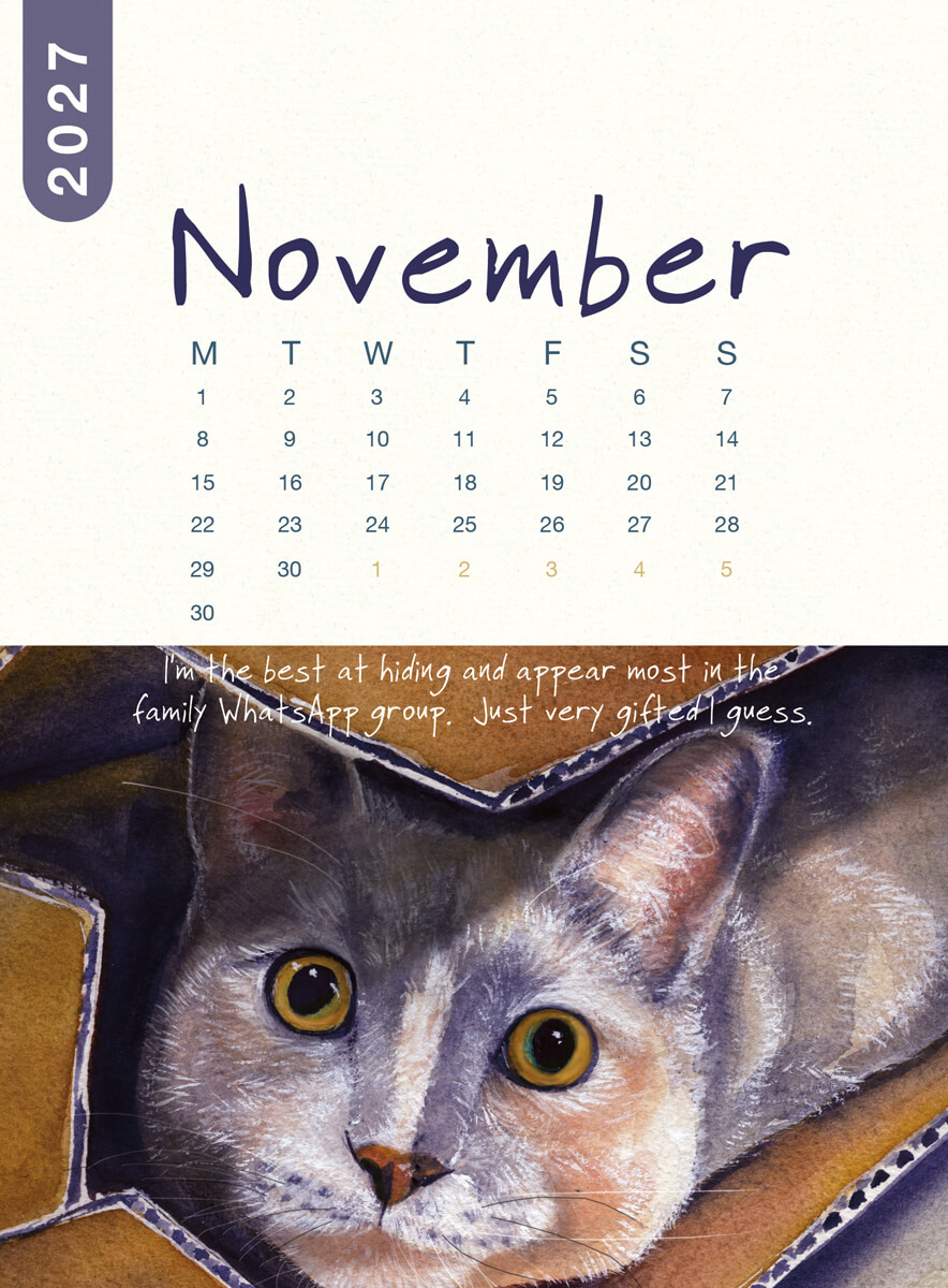 2027 Cat Desk Calendar - Image 15