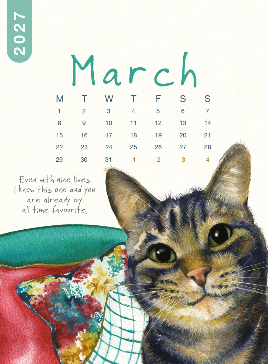 2027 Cat Desk Calendar - Image 7