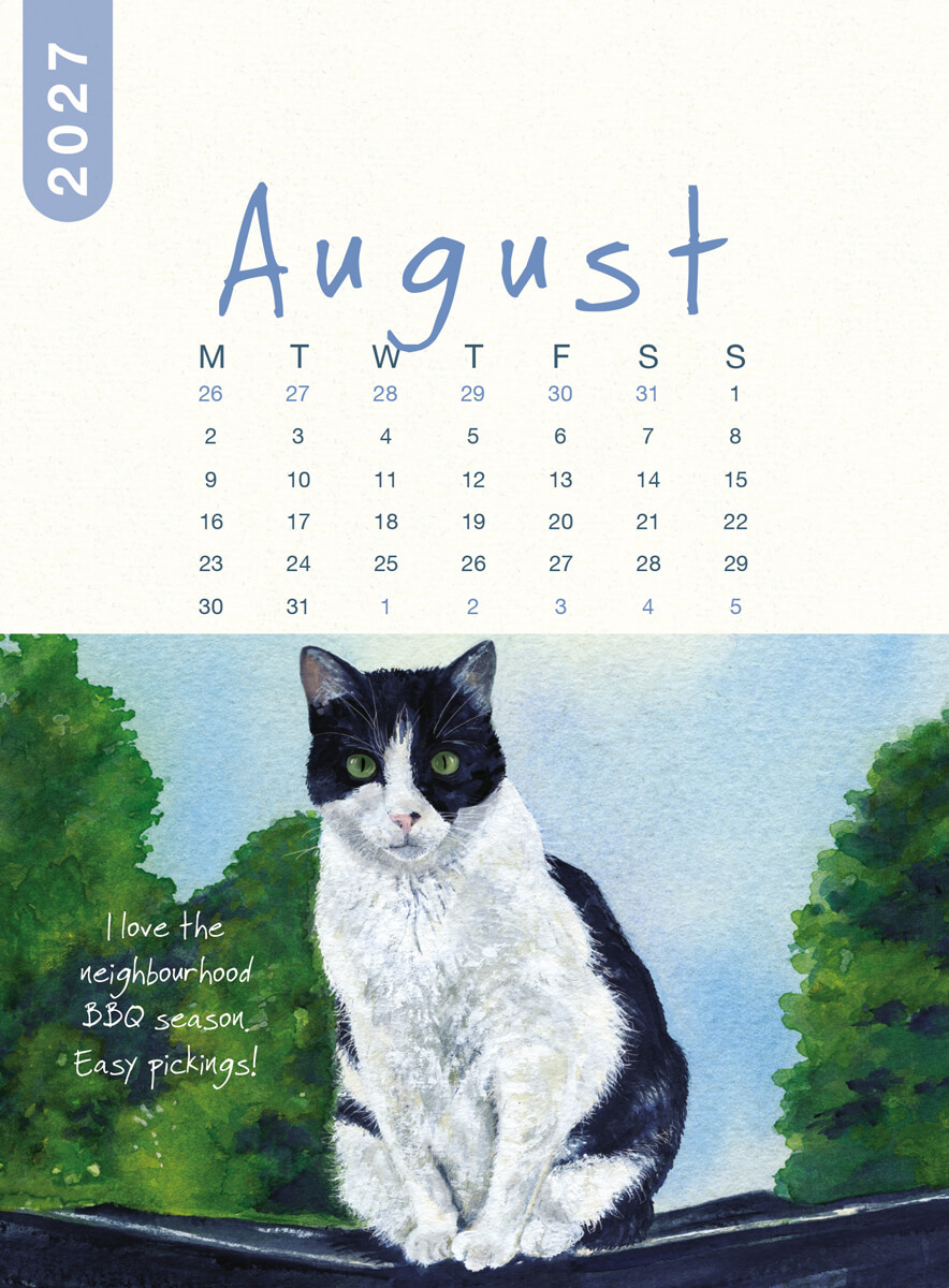 2027 Cat Desk Calendar - Image 12