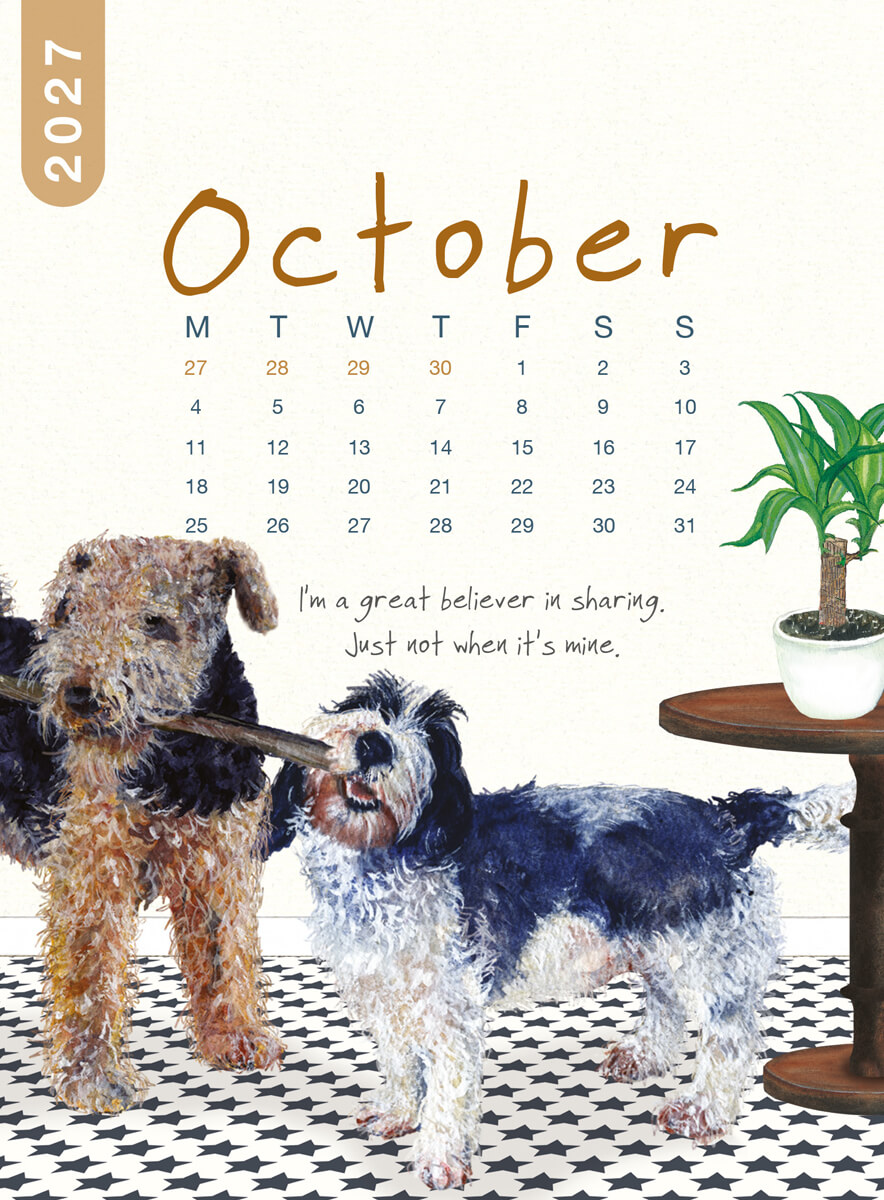 2027 Dog Desk Calendar - Image 12
