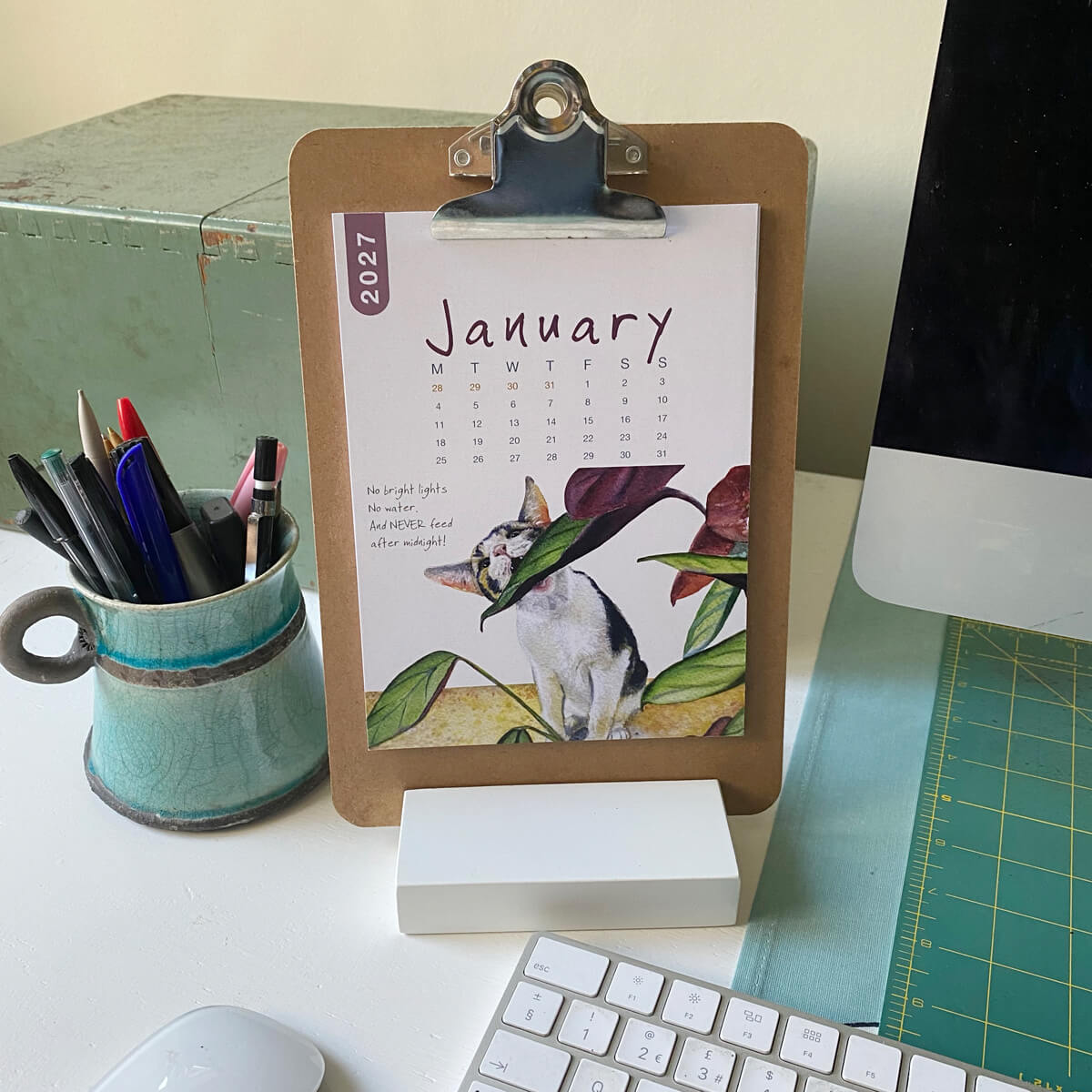 2027 Cat Desk Calendar - Image 2