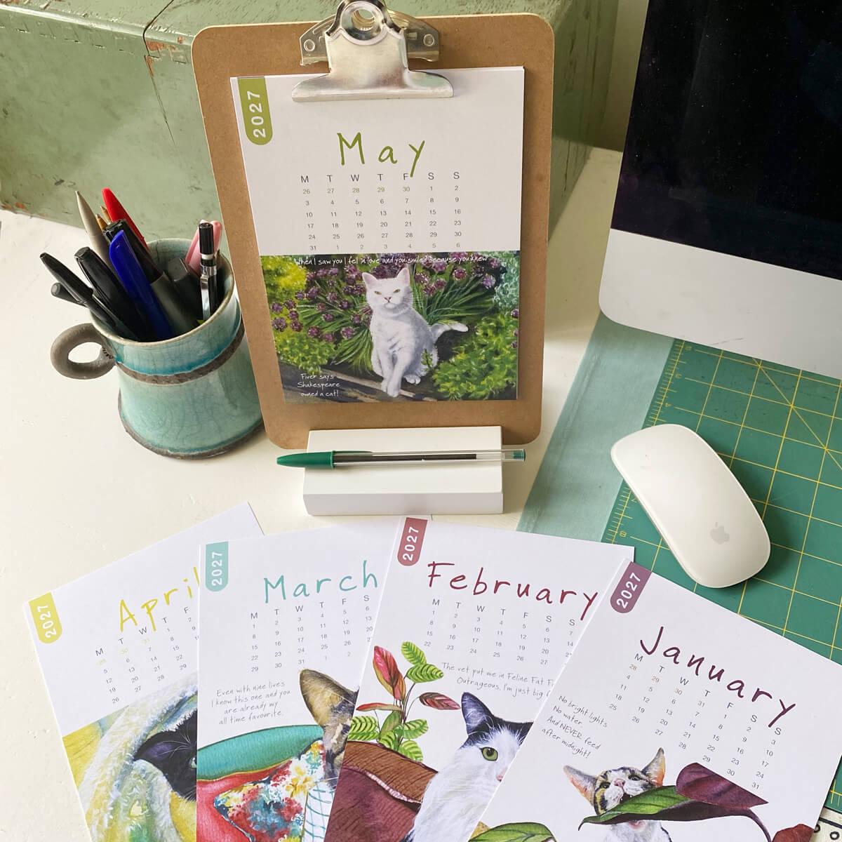 2027 Cat Desk Calendar - Image 4